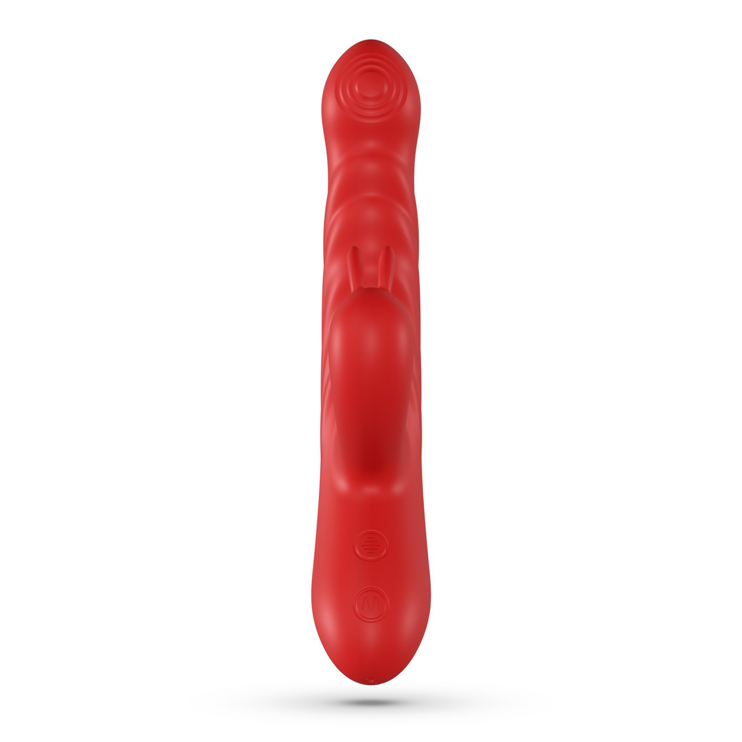Lapin - Thrusting Rabbit Vibrator - Red - Image 4