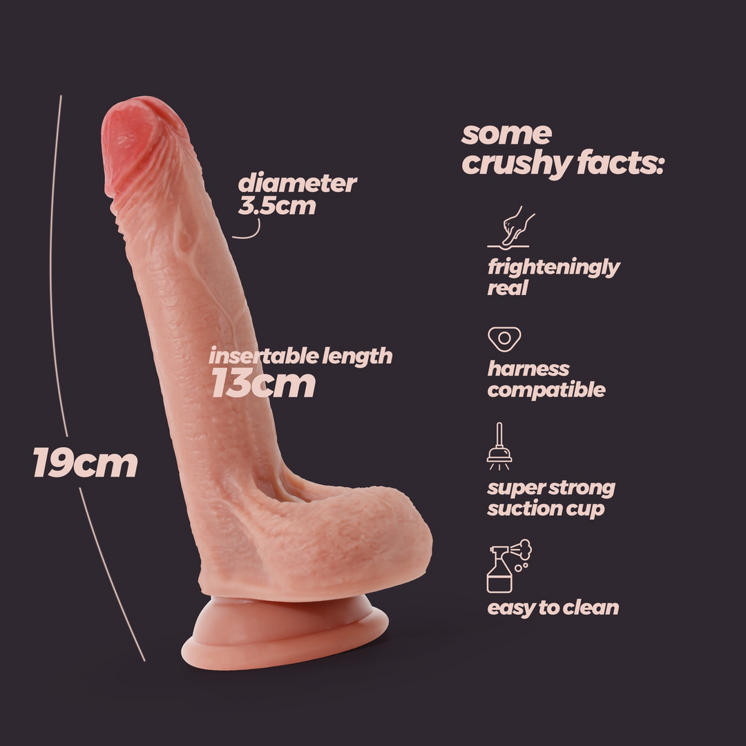 Inviktus - Liquid Silicone Dildo - 7 / 19 cm - Flesh - Image 6