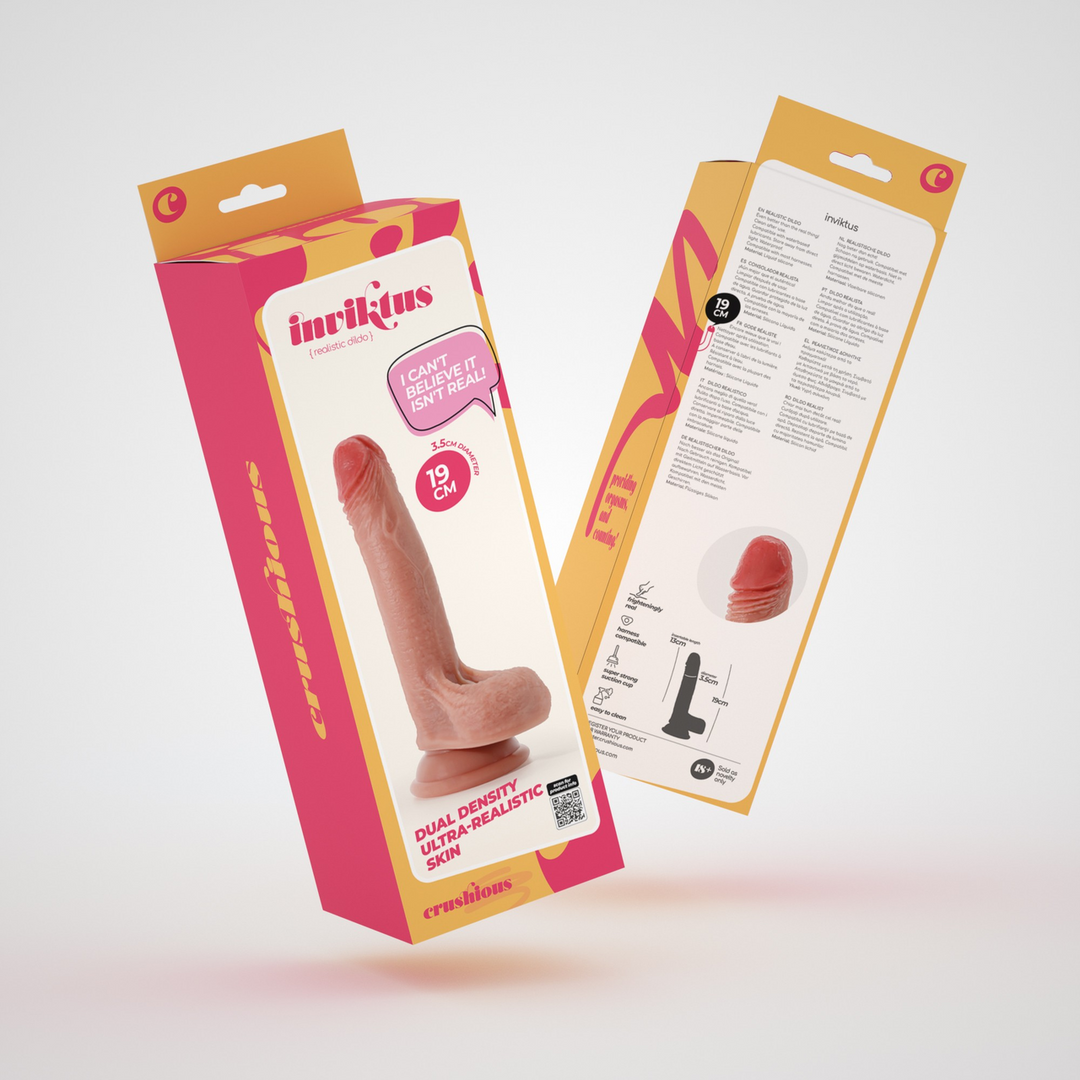 Inviktus - Liquid Silicone Dildo - 7 / 19 cm - Flesh - Image 2