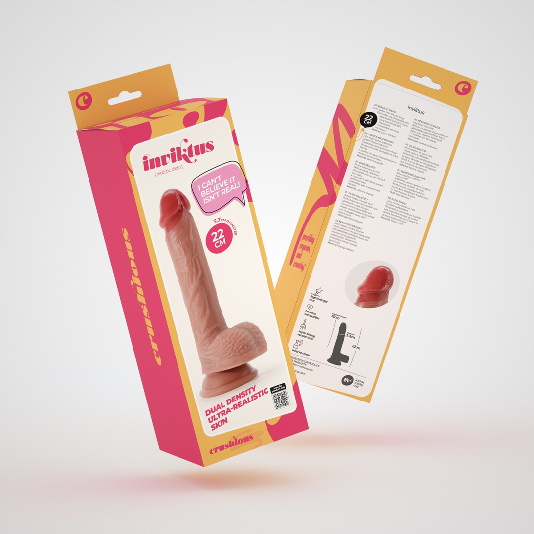 Inviktus - Liquid Silicone Dildo - 8 / 22 cm - Flesh - Image 2