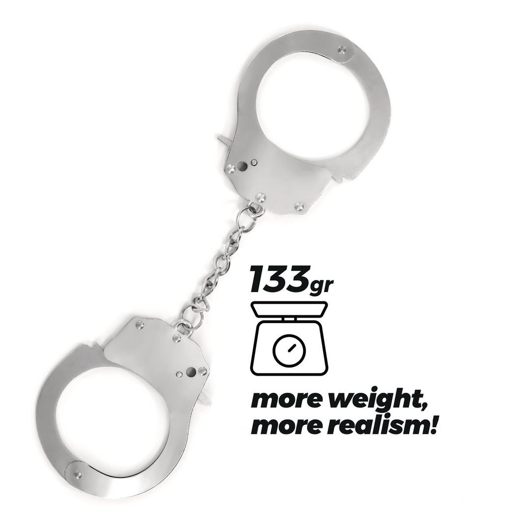 Lust - Metal Handcuffs - Silver - Image 3