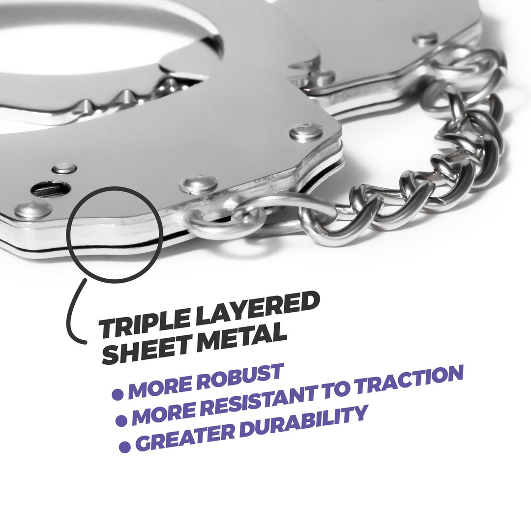 Lust - Metal Handcuffs - Silver - Image 4