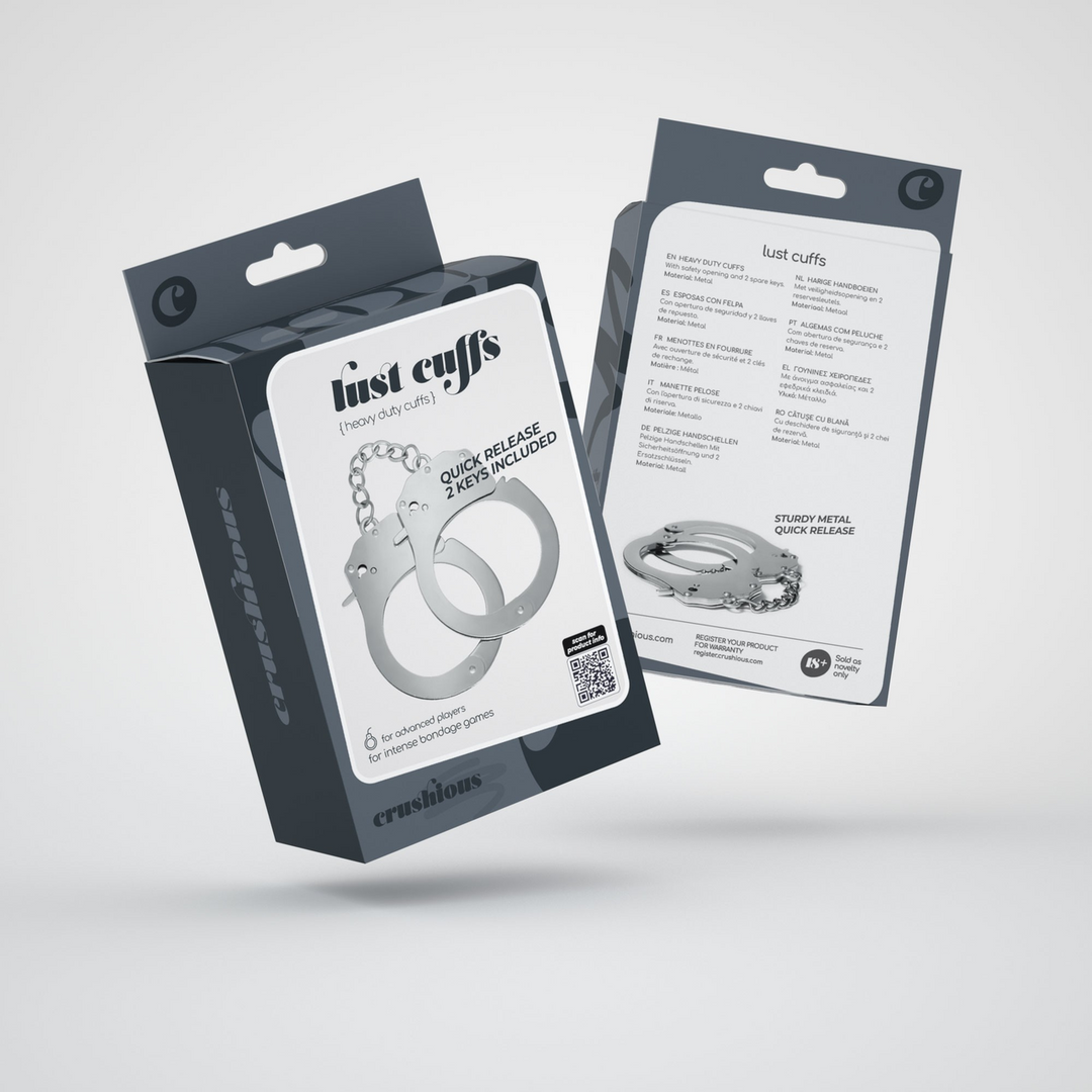 Lust - Metal Handcuffs - Silver - Image 2