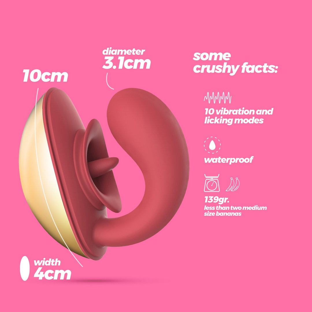 Arcane - Licking Couples Vibrator - Red/Golden - Image 7