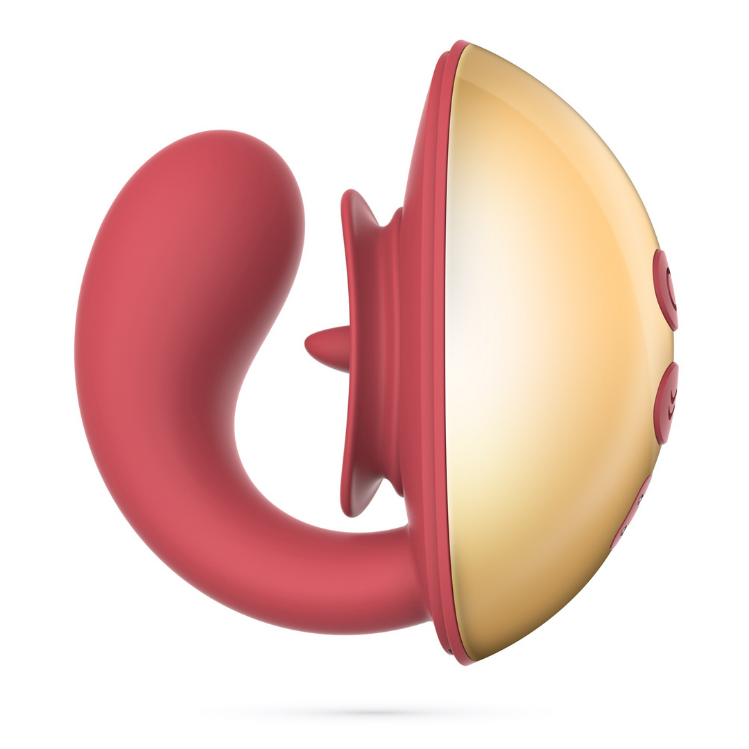 Arcane - Licking Couples Vibrator - Red/Golden - Image 4