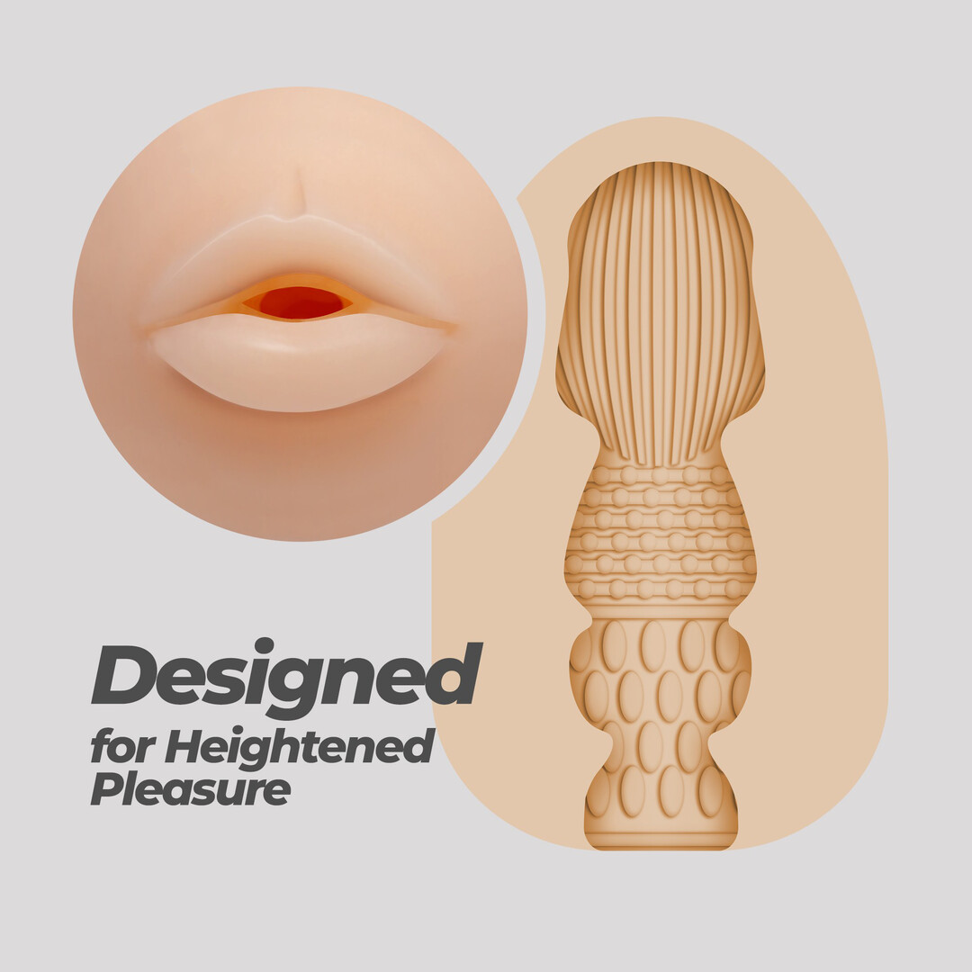 Ezy Egg - Masturbator Egg - Mouth - Red - Image 7