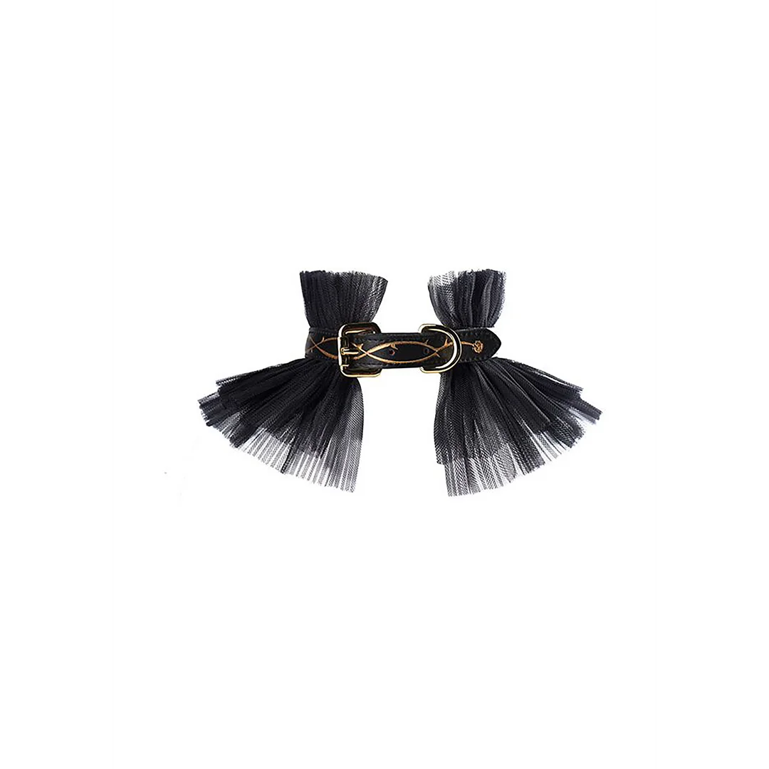Leather Thorn Choker&Chain Lead
