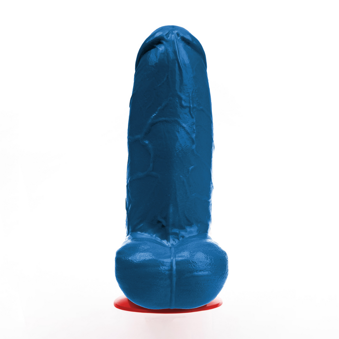 Freyr XL - Realistic Dildo with Balls - 8.3 / 21 cm - Blue - Image 2