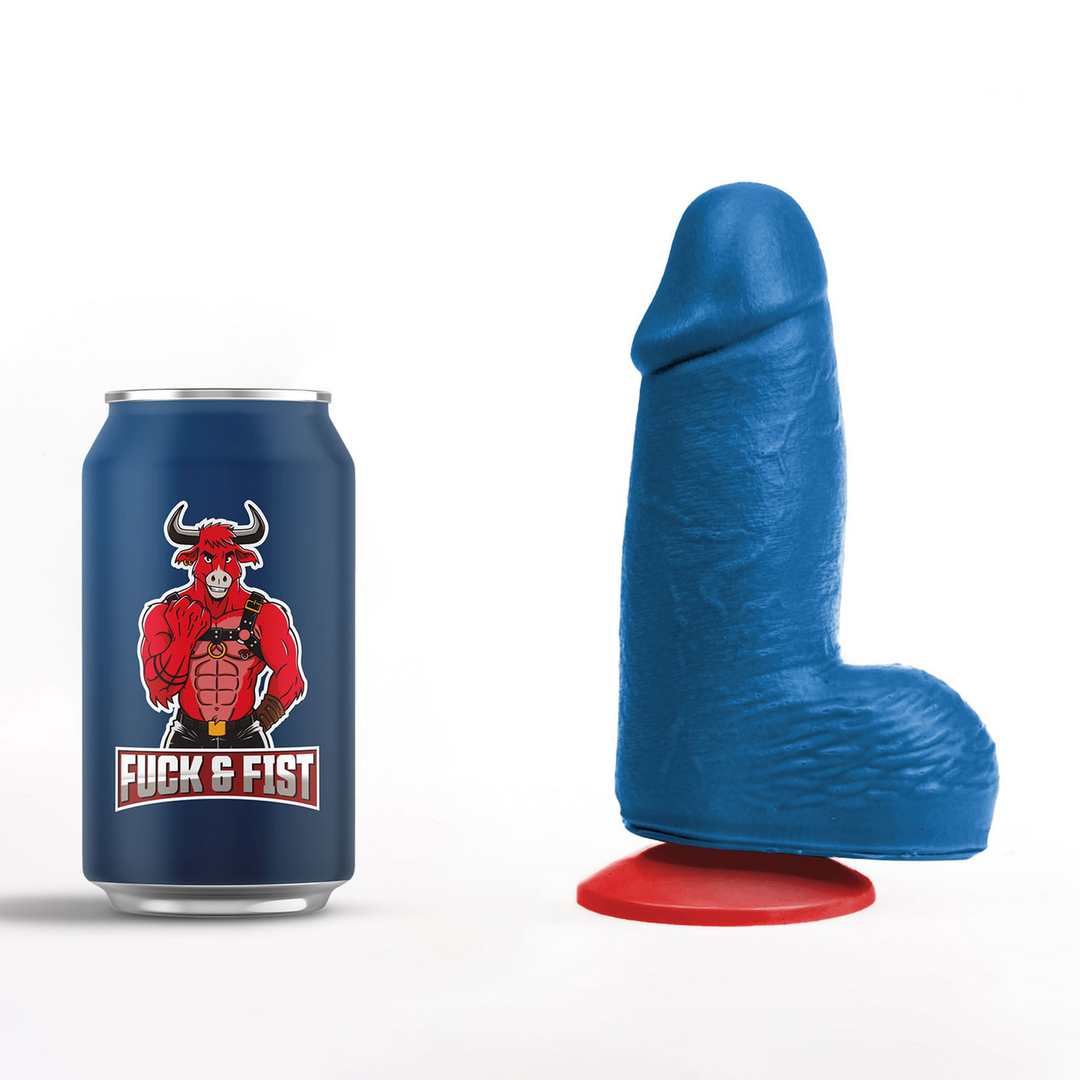 Dagr S - Realistic Thick Dildo with Balls - 4.5 / 11,5 cm - Blue - Image 5