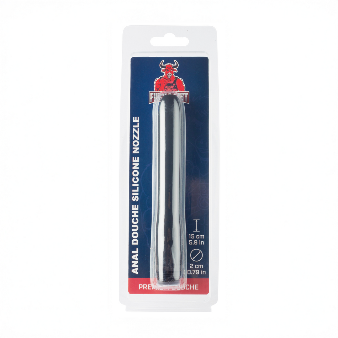 Anal Douche Silicone Nozzle - 15 cm - Black - Image 2