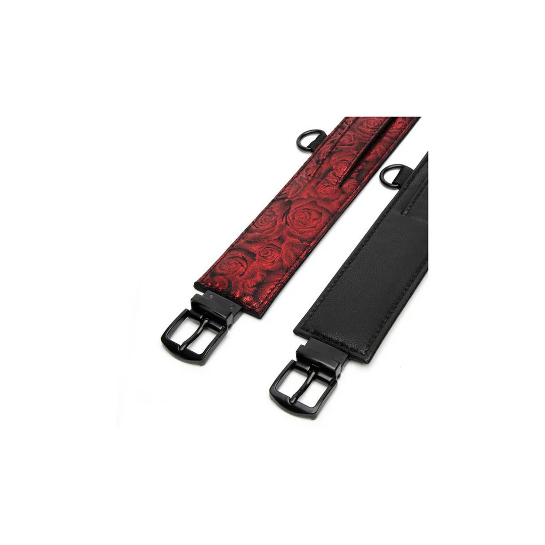 Sweet Anticipation Ankle Cuffs - Red