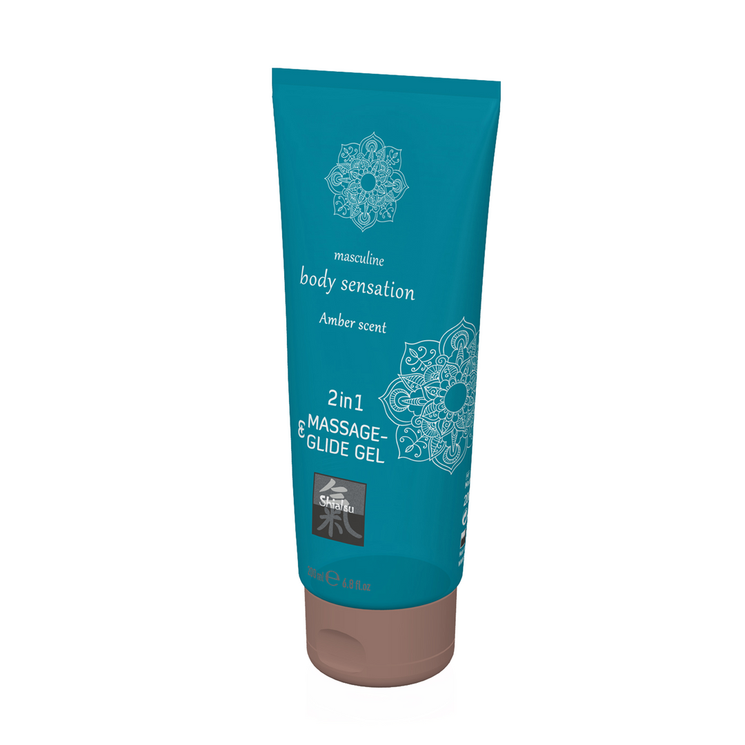 2 in 1 Massage and Glide Gel - Amber - 7 fl oz / 200 ml - Image 2