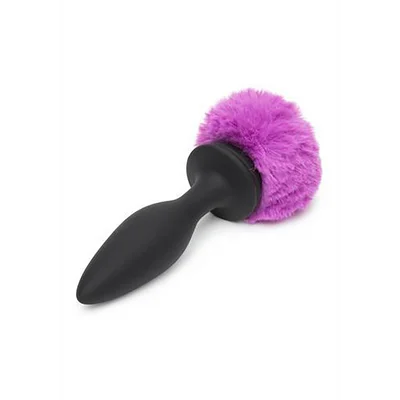 Rechargeable Vibrating Butt Plug Medium - Black/Purple