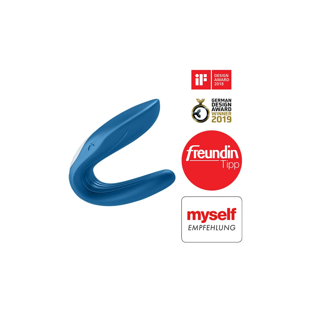 Double Whale Partner Vibrator - Blue