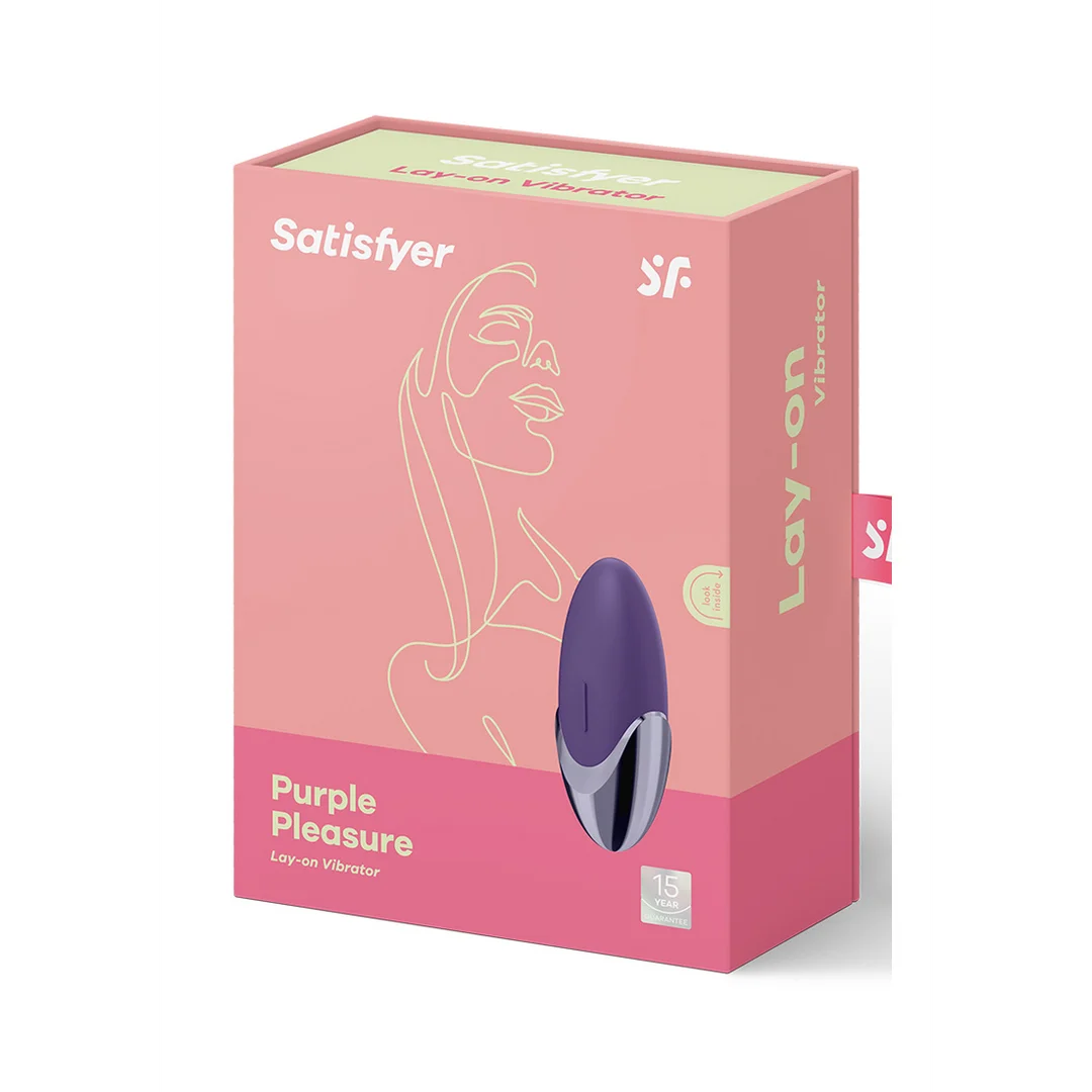 Purple Pleasure Lay-on Vibrator - Purple