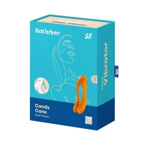 Candy Cane Finger Vibrator - Orange - orange