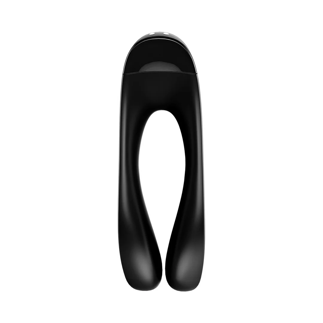 Candy Cane Finger Vibrator - Black