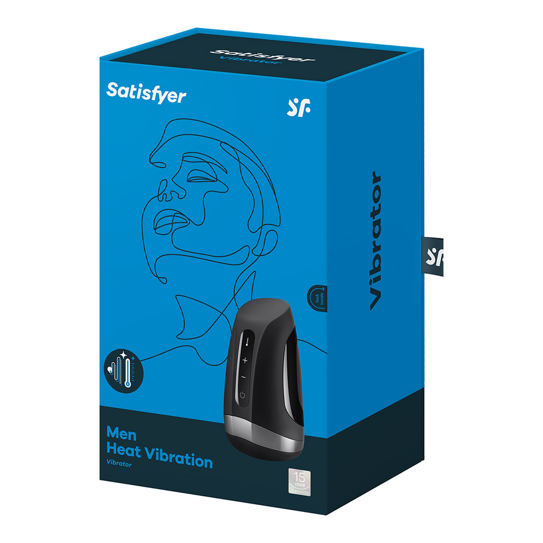 Men Heat Vibration - Heating and Vibrating Masturbator - Black - Image 2