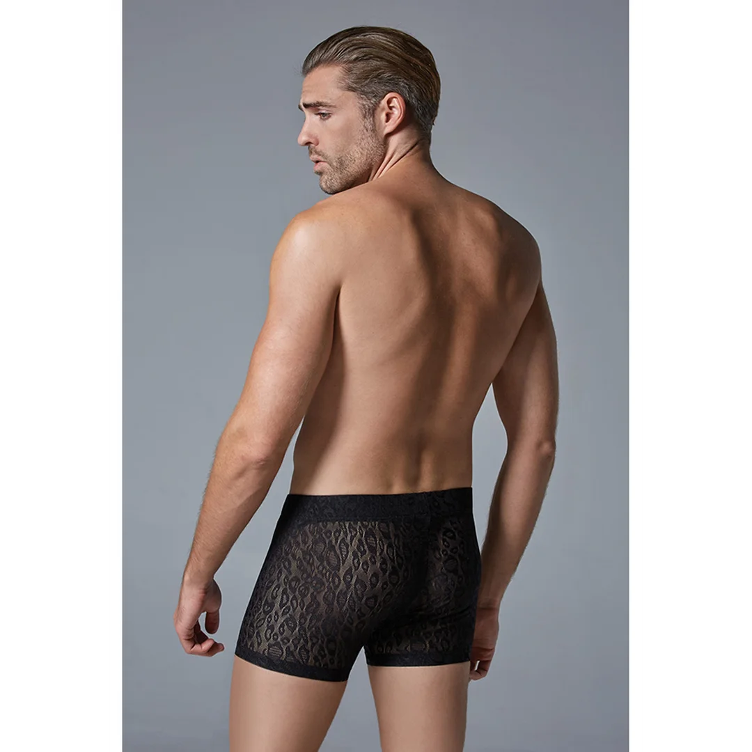 Leopard Boxer - Black - black