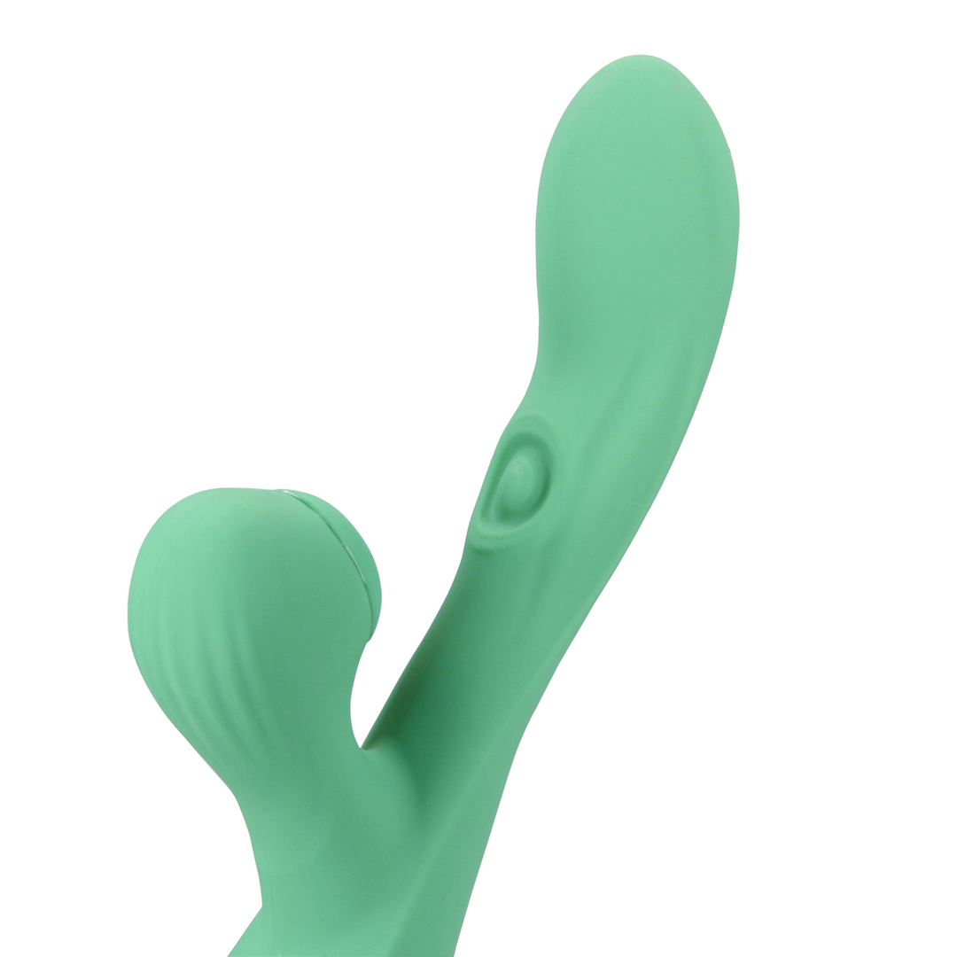 Pulse Wave and Tongue Flickering Rabbit Vibrator - Blue Grass - Image 8