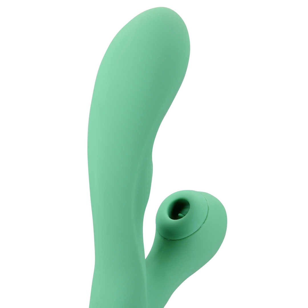 Pulse Wave and Tongue Flickering Rabbit Vibrator - Blue Grass - Image 9