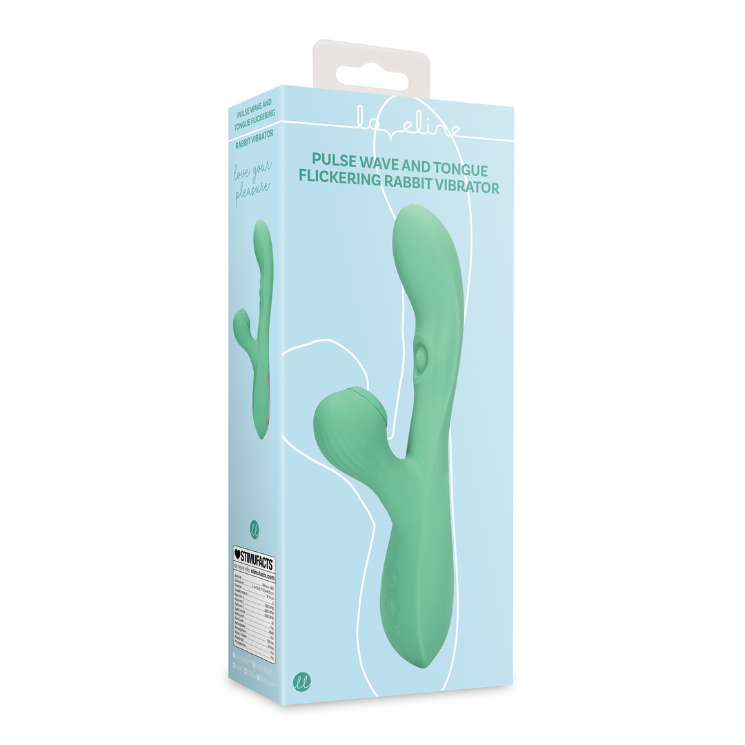 Pulse Wave and Tongue Flickering Rabbit Vibrator - Blue Grass - Image 2