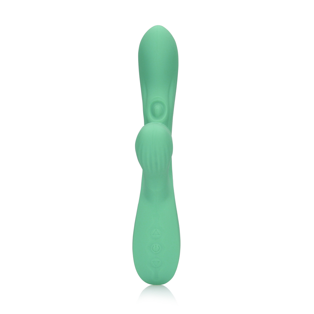 Pulse Wave and Tongue Flickering Rabbit Vibrator - Blue Grass - Image 5