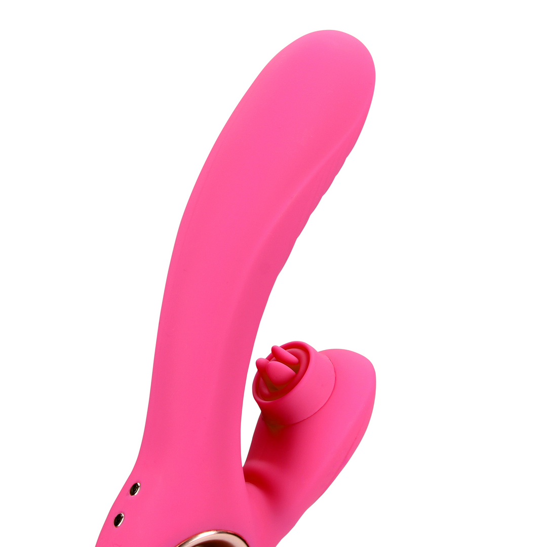 Tongue Flickering and Heating Rabbit Vibrator - Exuberant Pink - Image 8