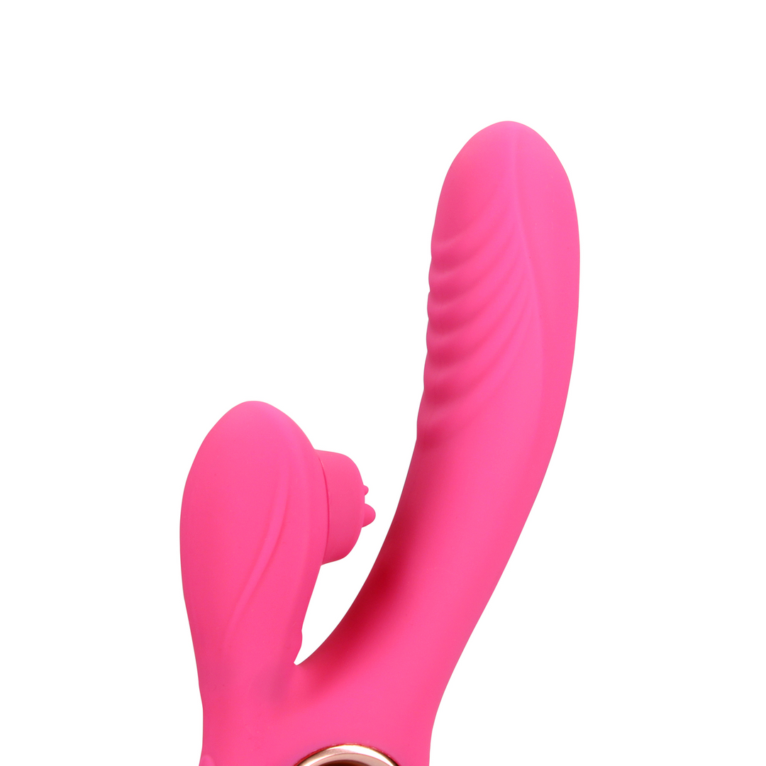 Tongue Flickering and Heating Rabbit Vibrator - Exuberant Pink - Image 9