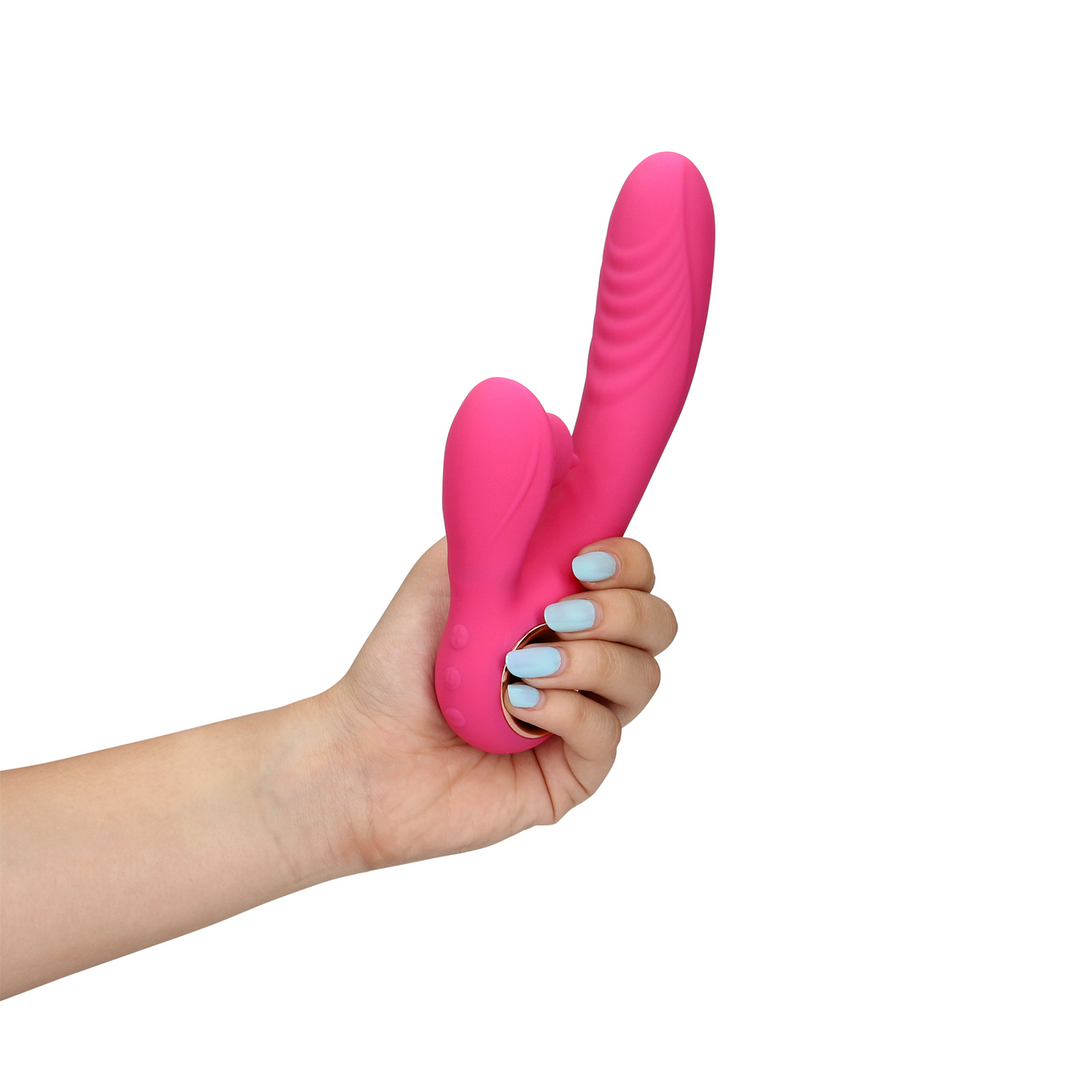 Tongue Flickering and Heating Rabbit Vibrator - Exuberant Pink - Image 11