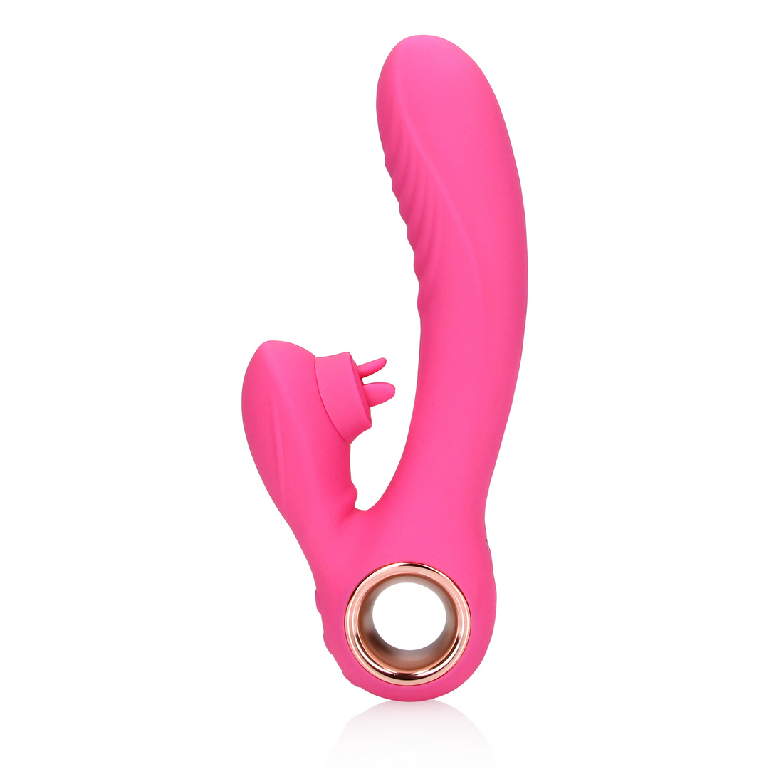 Tongue Flickering and Heating Rabbit Vibrator - Exuberant Pink - Image 6
