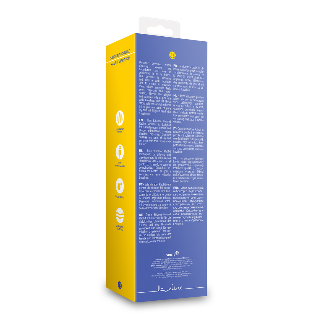 Silicone Pointed Rabbit Vibrator - Protanopia - Image 3