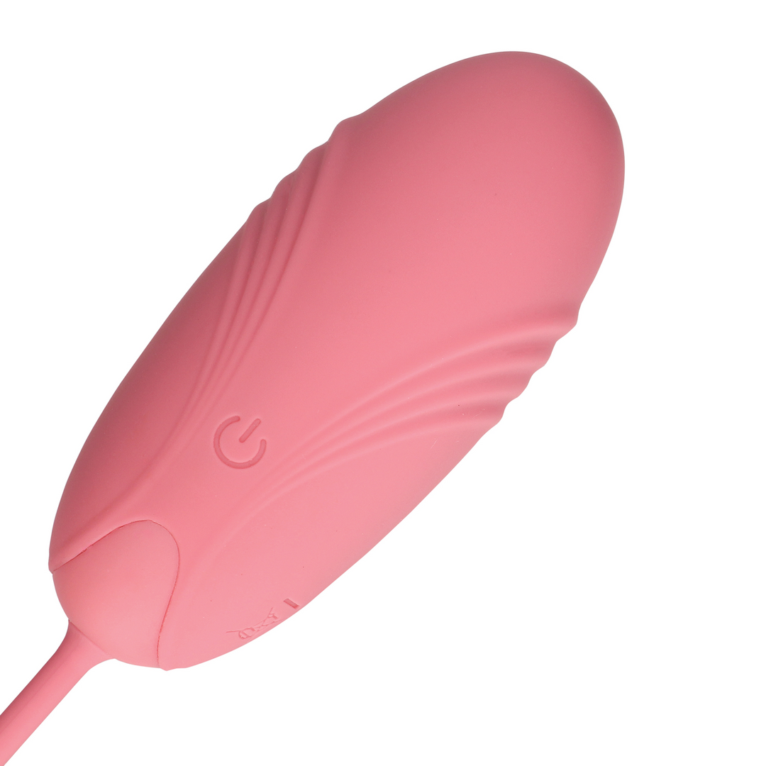 Ultra Soft Silicone Egg Vibrator with Remote Control - Pink Arabesque - Image 9
