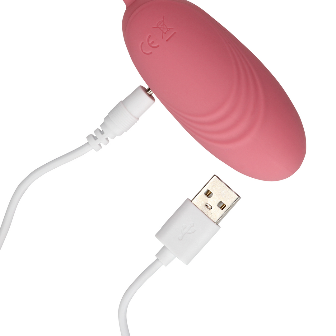 Ultra Soft Silicone Egg Vibrator with Remote Control - Pink Arabesque - Image 10