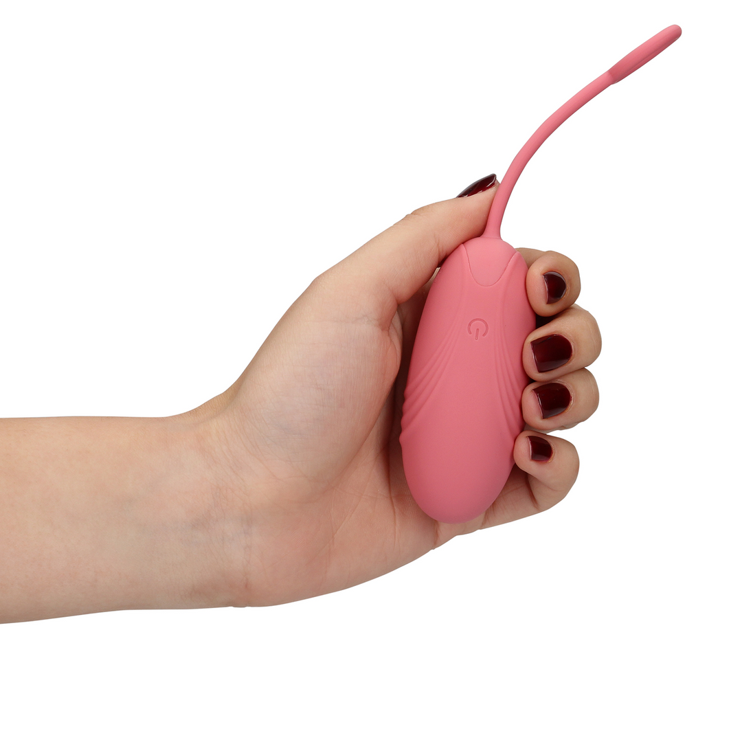 Ultra Soft Silicone Egg Vibrator with Remote Control - Pink Arabesque - Image 12