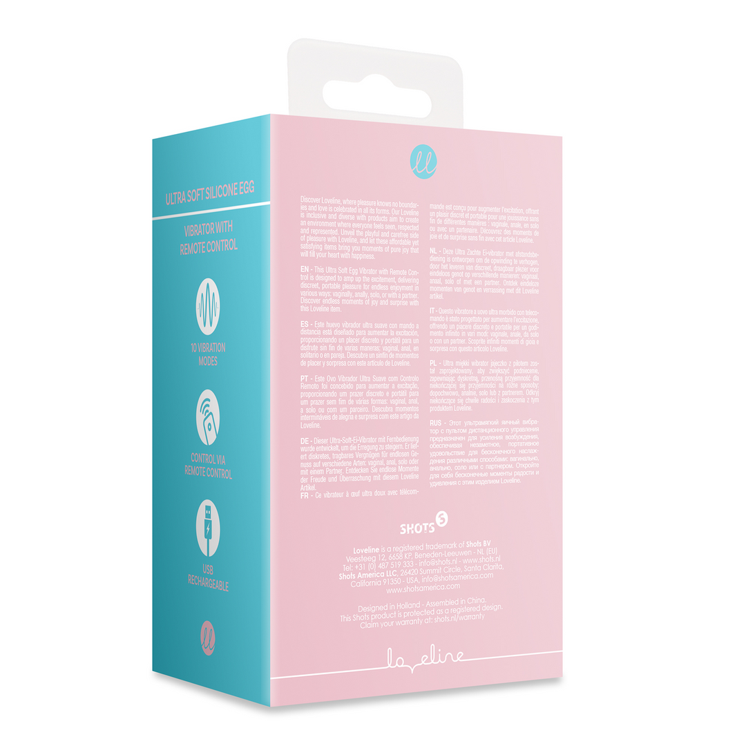 Ultra Soft Silicone Egg Vibrator with Remote Control - Pink Arabesque - Image 3