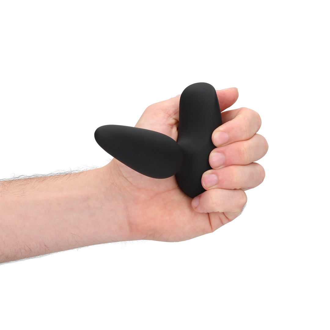 Smooth Vibrating Anal Plug with Remote Control - Licorice Black - Image 11