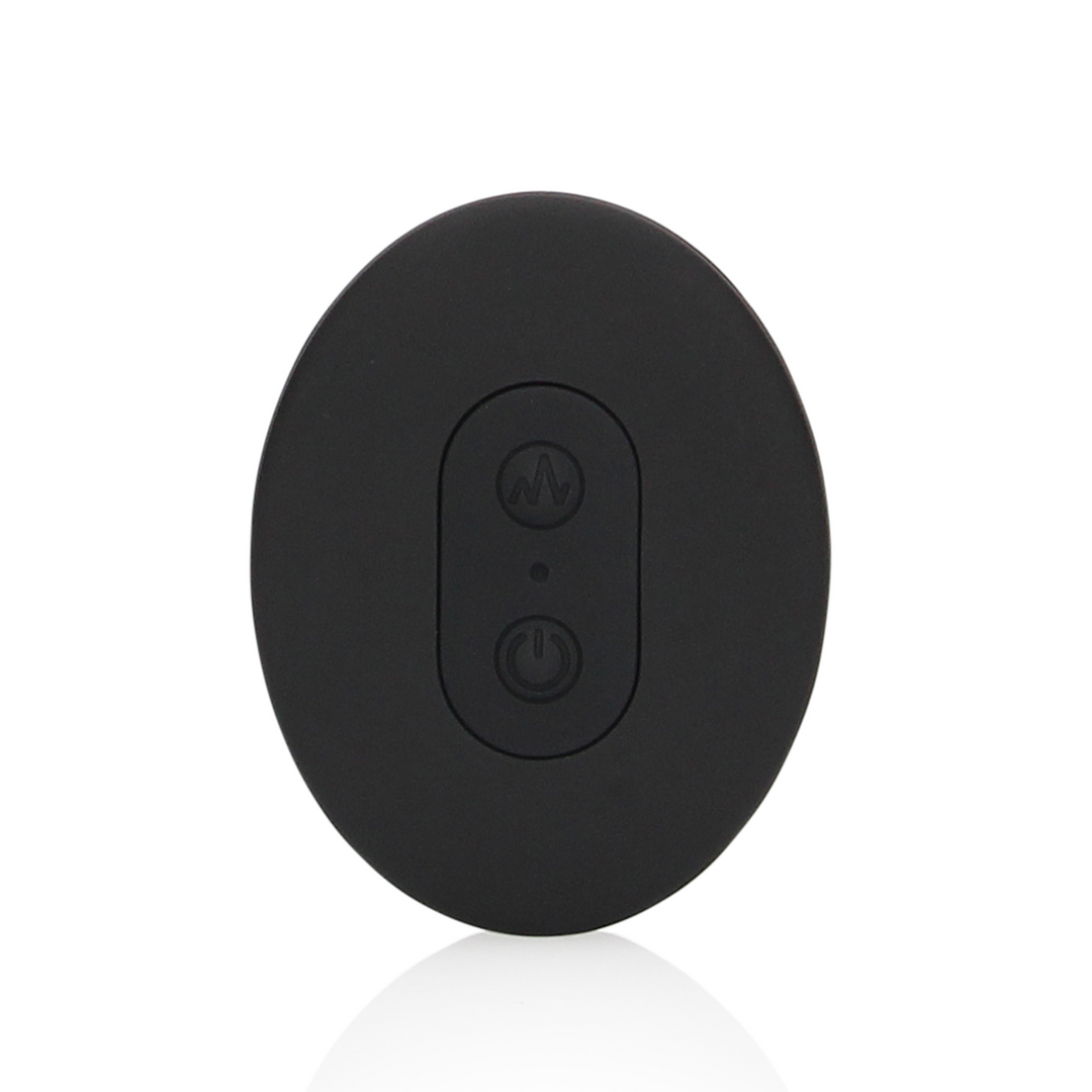 Smooth Vibrating Anal Plug with Remote Control - Licorice Black - Image 7