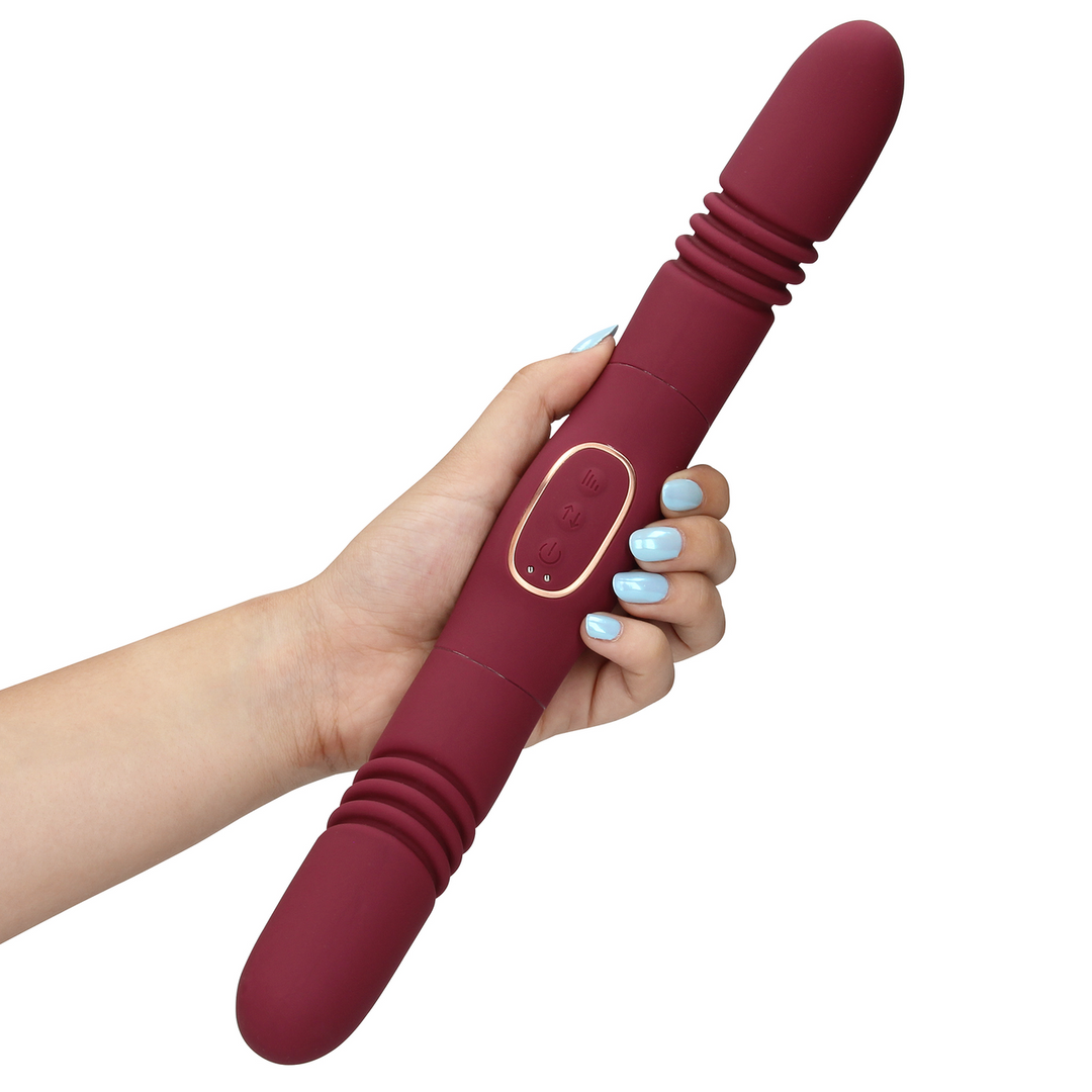 Double-Sided Thrusting Vibrator - Merlot Grape - Image 11