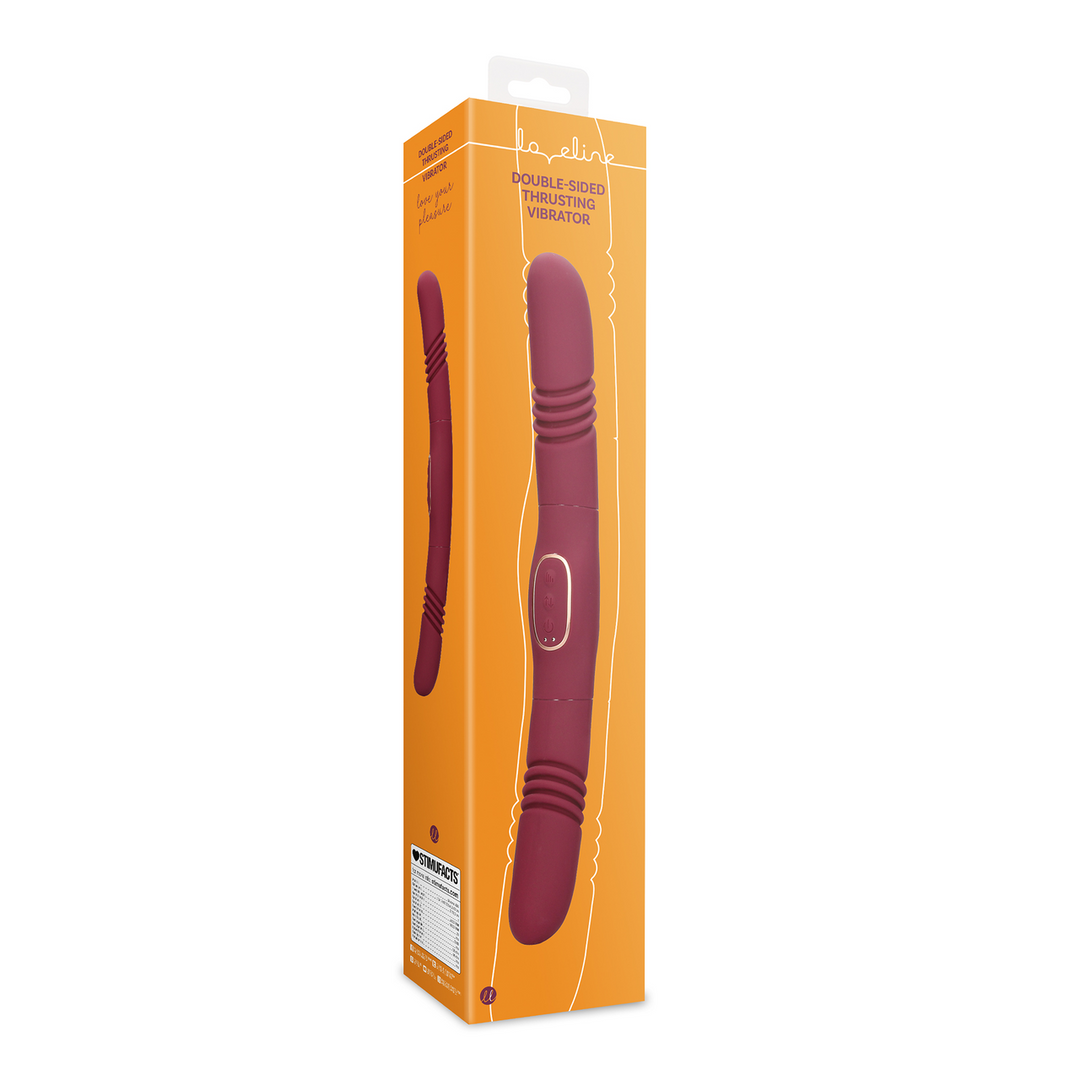 Double-Sided Thrusting Vibrator - Merlot Grape - Image 2