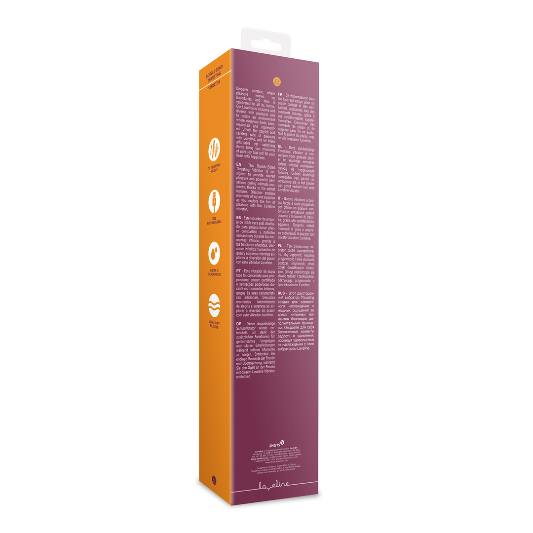 Double-Sided Thrusting Vibrator - Merlot Grape - Image 3