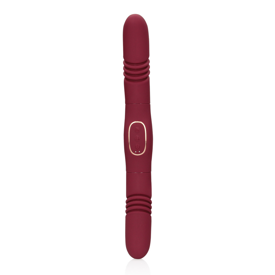 Double-Sided Thrusting Vibrator - Merlot Grape - Image 5