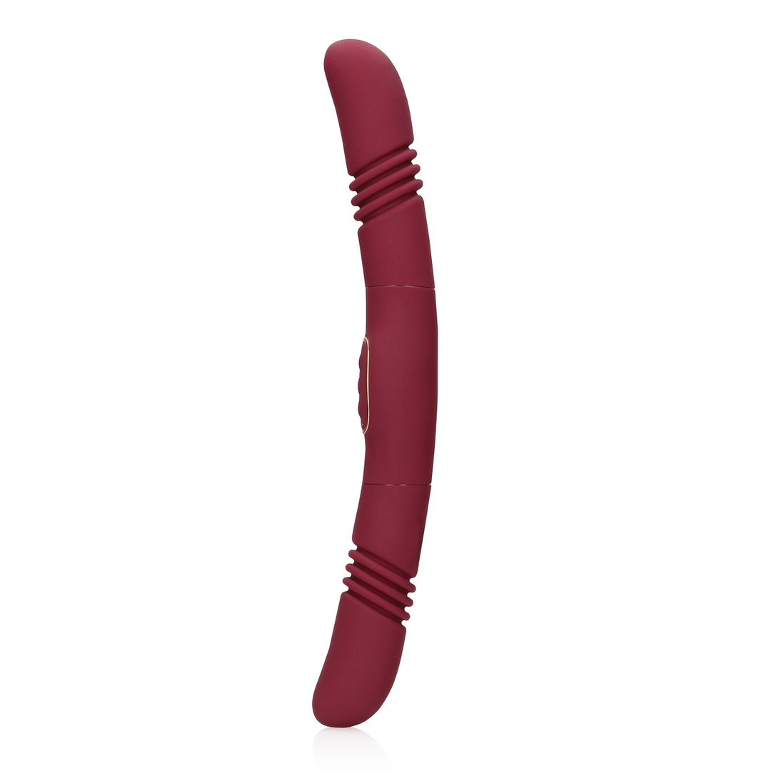 Double-Sided Thrusting Vibrator - Merlot Grape - Image 6