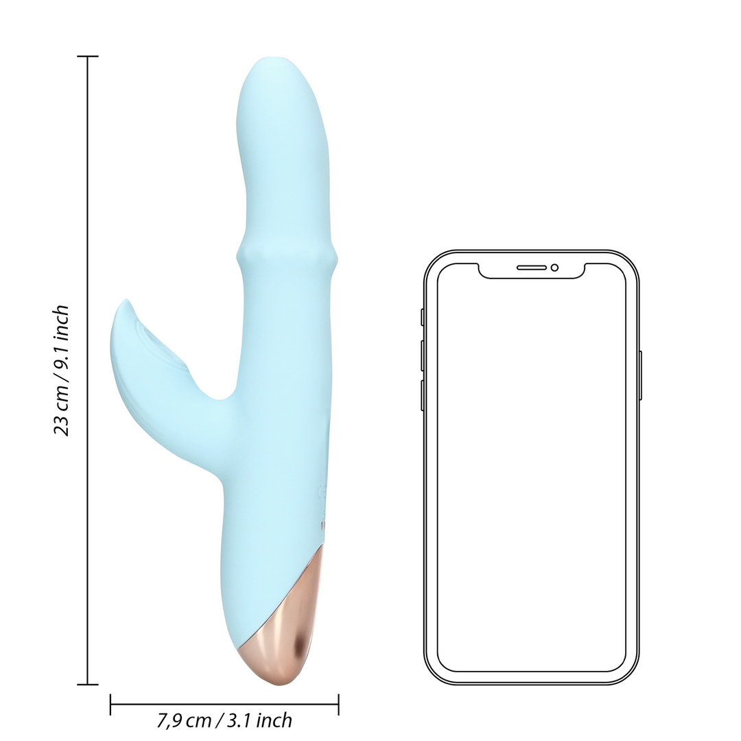 Pulse Wave and Up-and-Down Moving Ring Vibrator - Arctic Blue - Image 9