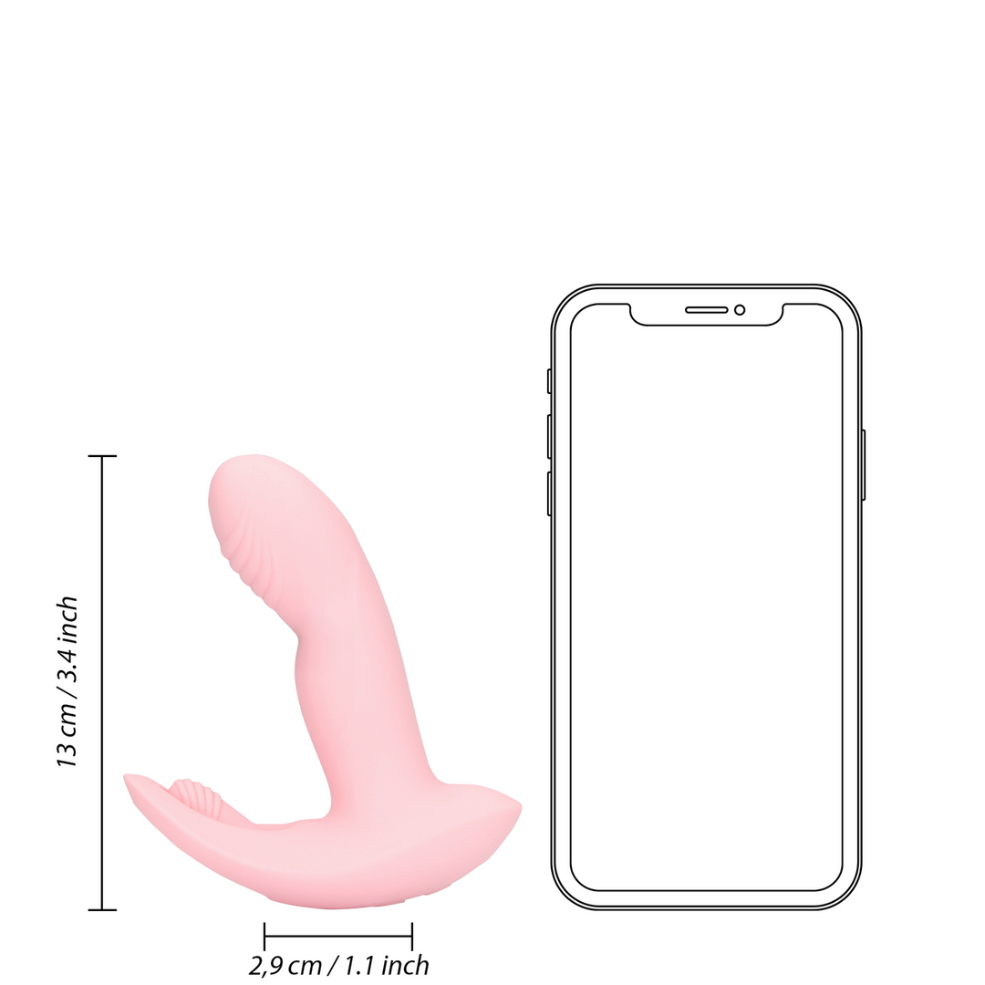 Wearable Fingering Motion Vibrator with Remote Control - Cherry Chiffon - Image 11