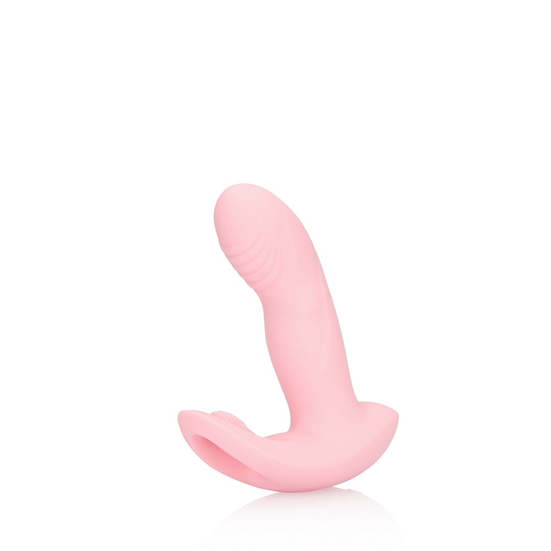 Wearable Fingering Motion Vibrator with Remote Control - Cherry Chiffon - Image 5