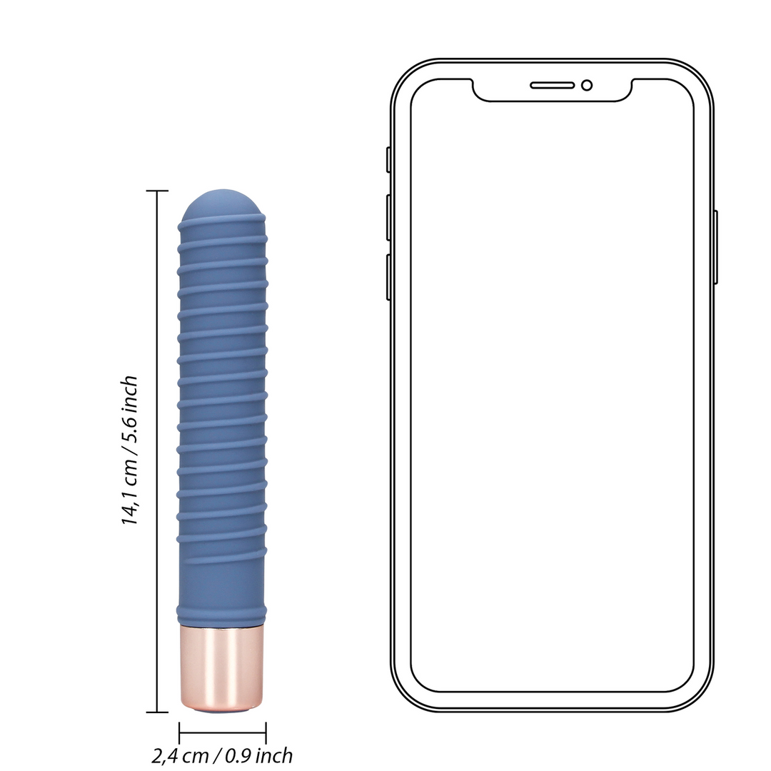 Ribbed Mini Vibrator - Blue Horizon - Image 8