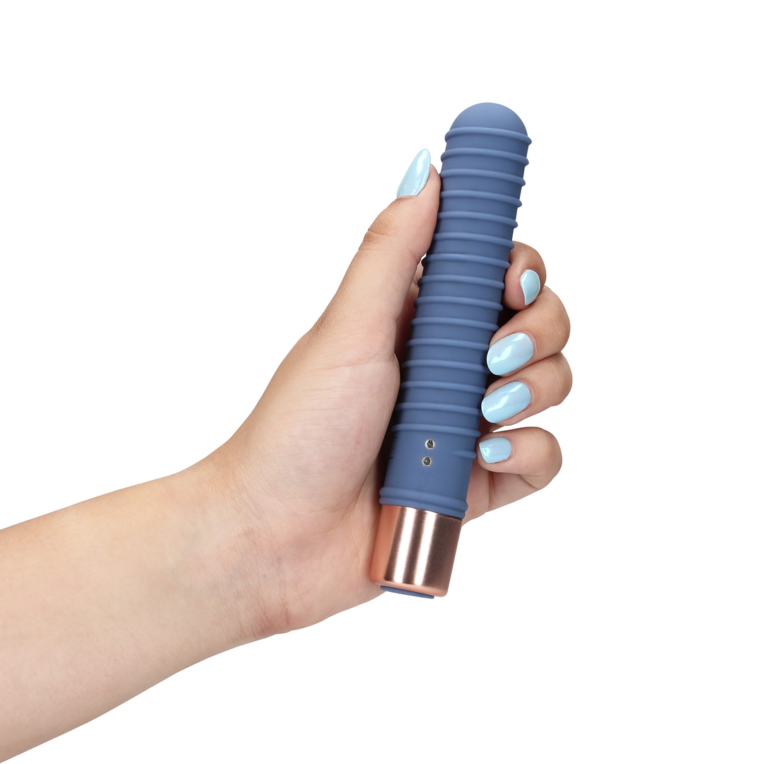 Ribbed Mini Vibrator - Blue Horizon - Image 9