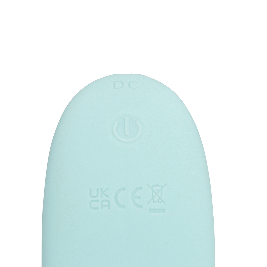 Three-In-One Liquid Silicone Vibrator - Breezy Blue - Image 8