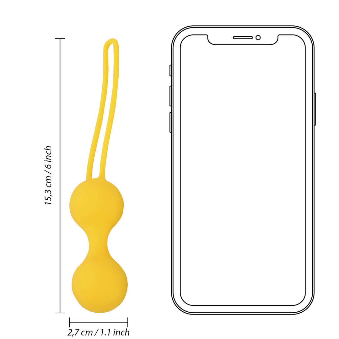 Kegel Ball Exercise Set - Lemonade Yellow - Image 9